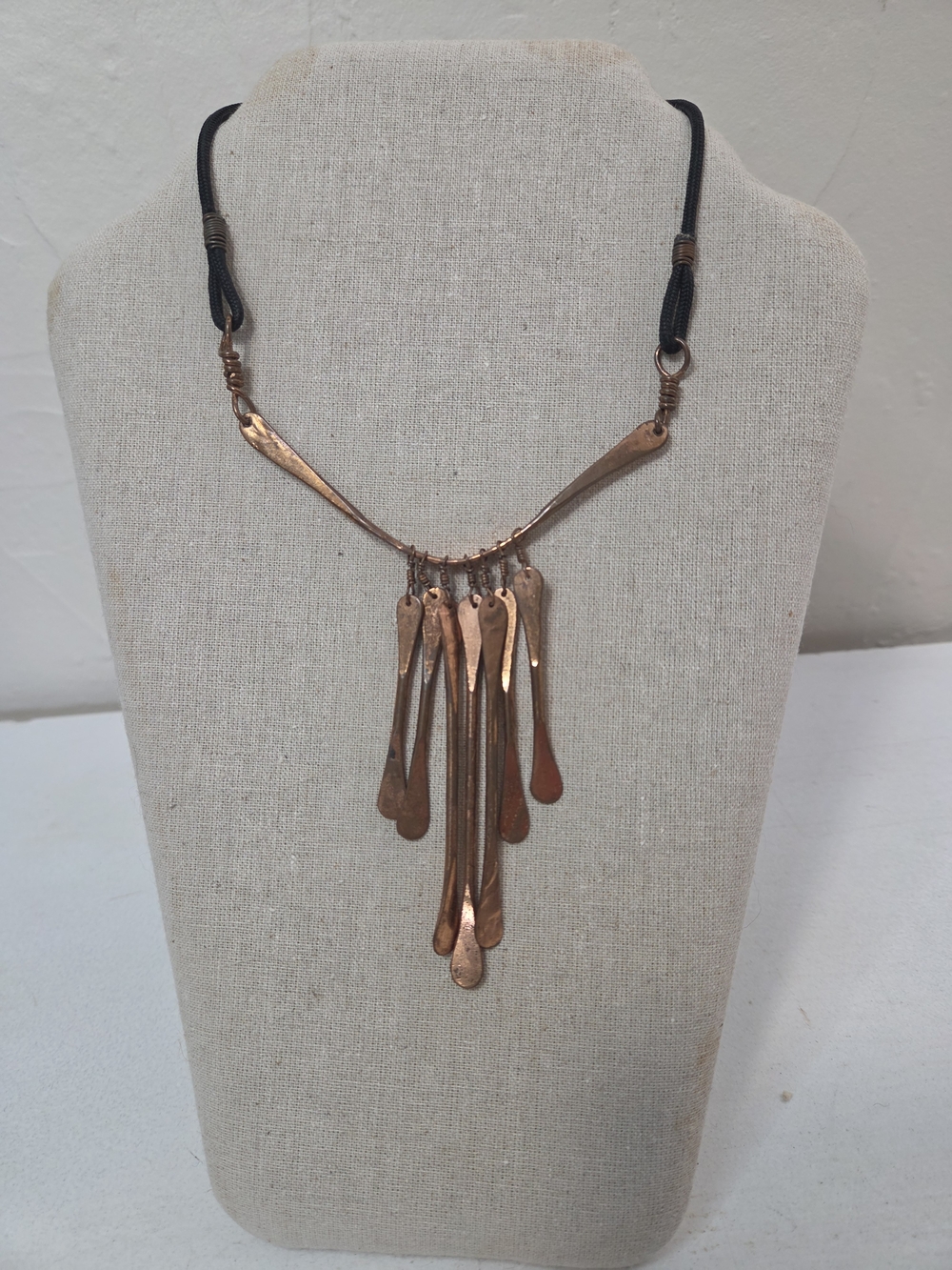 Copper Fringe Pendant Necklace - Women Jewelry